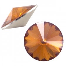 Rivoli 1122 - 12 mm point back rhinestone Dark topaz opal